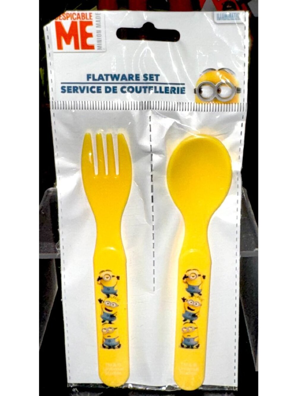 Despicable Me Minions Yellow BPA-Free Kids Flatware Set Spoon & Fork